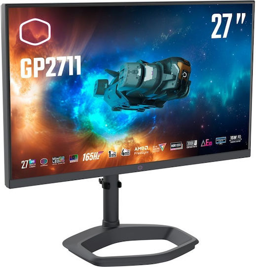CoolerMaster Tempest GP2711 VA HDR Monitor 27" QHD 2560x1440 165Hz with Response Time 4ms GTG view 2