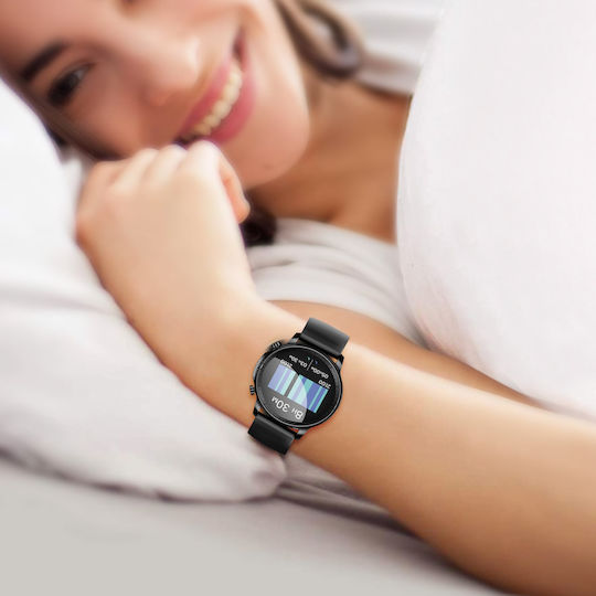 Avizar V23 Aluminium 40mm Smartwatch with Heart Rate Monitor (Black) vue 3