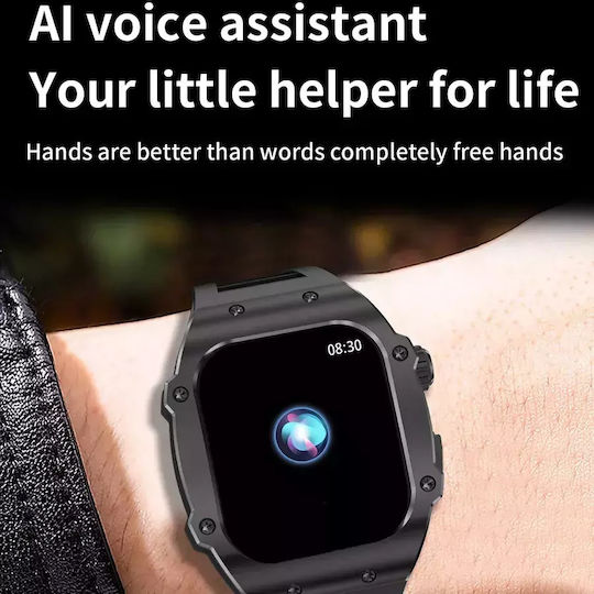 Nubi AK55 Smartwatch with Heart Rate Monitor (Black) view 8