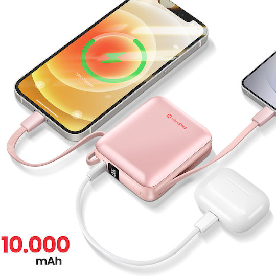 Swissten Power Bank 10000mAh 20W with USB-C Port Pink view 4