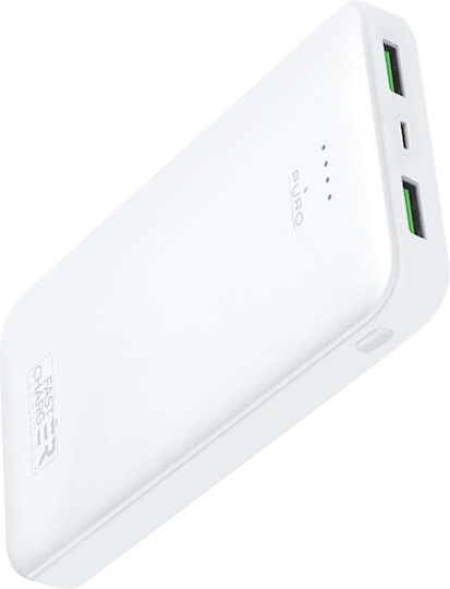 Puro Fast Charger Power Bank 20000mAh with 2 USB-A Ports and USB-C Port White view 4