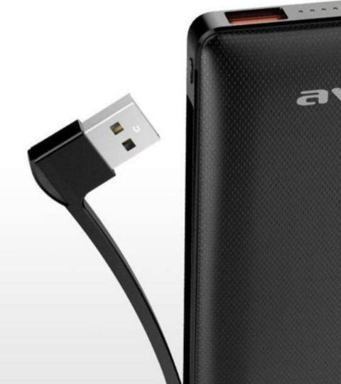 Awei P43K Power Bank 10000mAh with 2 USB-A Ports Black vue 2