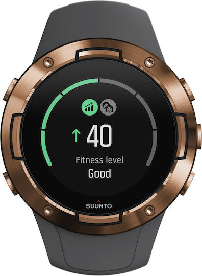 Suunto 5 Stainless Steel 46mm Waterproof Smartwatch with Heart Rate Monitor (Graphite Copper) view 2