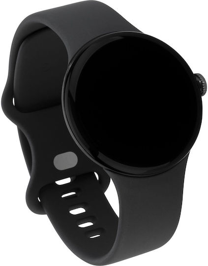 Google Pixel Watch LTE Stainless Steel 41mm with eSIM and Heart Rate Monitor (Matte Black case/Obsidian Active band) view 3