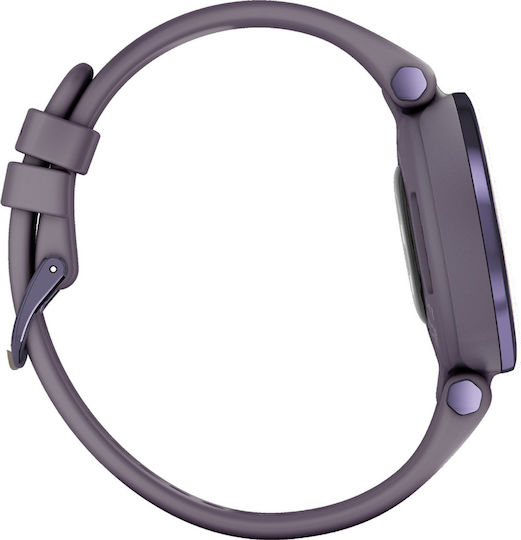Garmin Lily Sport Aluminium Waterproof Smartwatch with Heart Rate Monitor (Midnight Orchid Bezel with Deep Orchid Case and Silicone Band) view 4