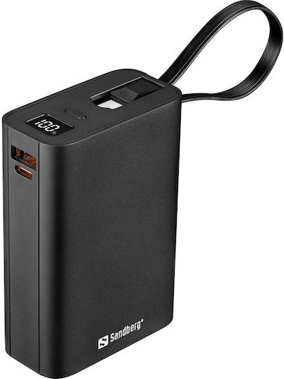 Sandberg Connect Power Bank 20000mAh 20W with USB-A Port and USB-C Port Black vista 3