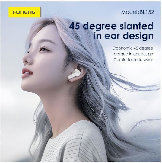 Foneng BL152 In-ear Bluetooth Handsfree Earphones with Charging Case White view 3