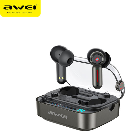 Awei T58 In-ear Bluetooth Handsfree Earphones with Charging Case Black view 3