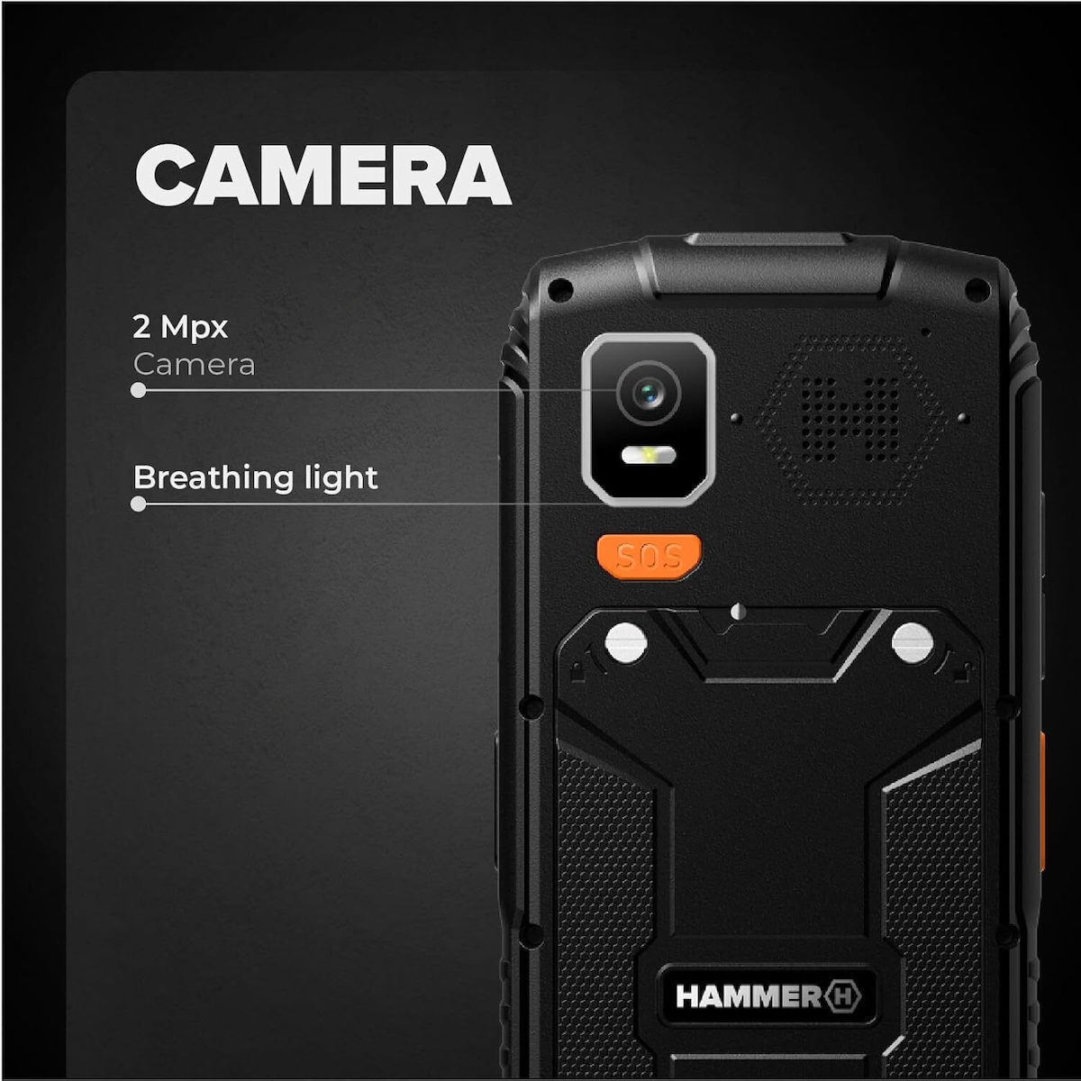 Hammer Horizon LTE Dual SIM Resistant Mobile Black view 5
