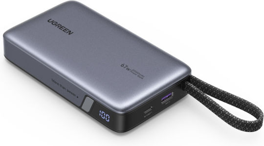Ugreen PB550 Power Bank 20000mAh 67W with USB-A Port and USB-C Port Power Delivery Gray view 1