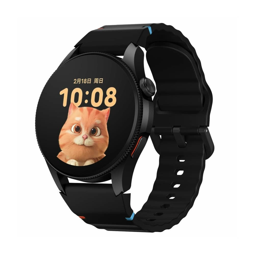 Aurafit G12 47mm Smartwatch with Heart Rate Monitor Black