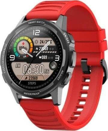 Senbono X28 45mm Waterproof Smartwatch with Heart Rate Monitor (Red) view 1