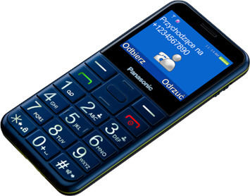 Panasonic KX-TU155 Dual SIM Mobile with Large Buttons Blue view 3