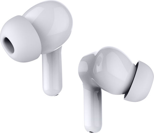 Powertech PT-1052 In-ear Bluetooth Handsfree Earphones with Sweat Resistance and Charging Case White view 2