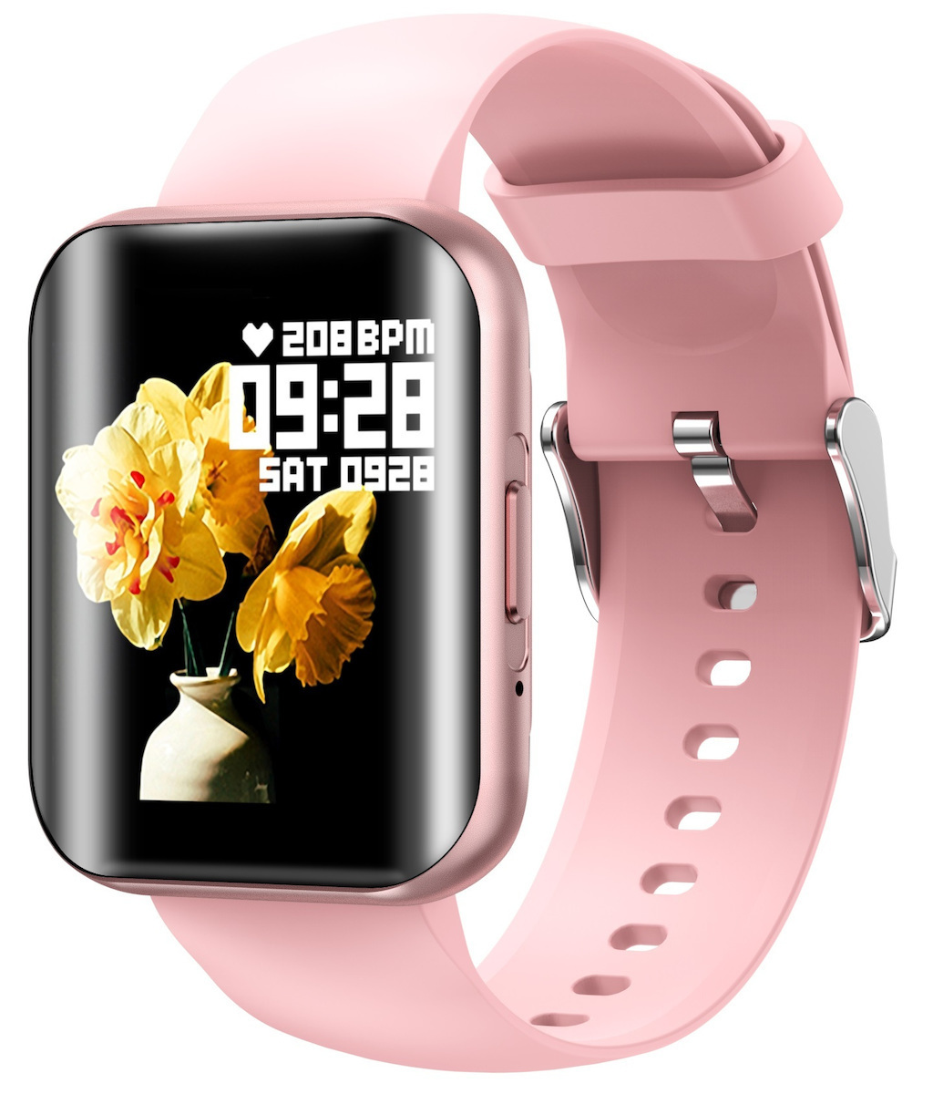 ISP LikeSmart New FiT Aluminium Smartwatch with Heart Rate Monitor (New Pink) view 1