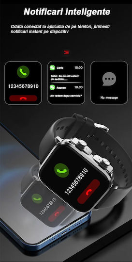 2in1 Smartwatch Bluetooth 5.0 Headphones Wireless Vichema Tech 1.83 Inch Display Ip66 Full Touch App Notifications Call Answering Selfie Function Fitness Monitoring Health Tracking view 4