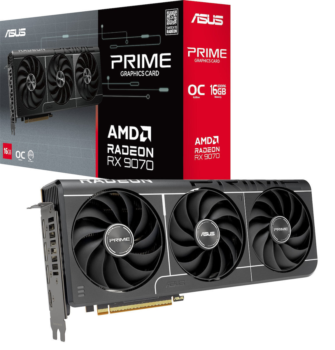 Asus Radeon RX 9070 16GB GDDR6 Prime EVO Graphics Card 90YV0MQ0-M0NA00 view 1