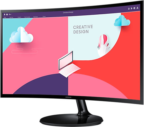Samsung S24C360EAU VA Curved Monitor 24" FHD 1920x1080 with Response Time 4ms GTG Ansicht 2