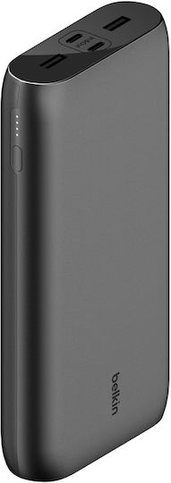 Belkin BoostCharge Power Bank 26000mAh 34W with 2 USB-A Ports and 2 USB-C Ports Power Delivery Black view 6