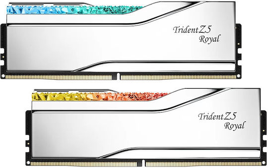 G.Skill Trident Z5 Royal DDR5 96GB RAM with 2x48GB Modules and Speed 6400 for Desktop F5-6400J3239F48GX2-TR5S