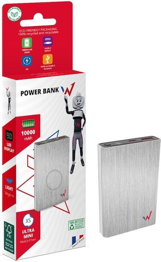 Wonder WX10M Power Bank 10000mAh with USB-A Port and USB-C Port Gray view 2