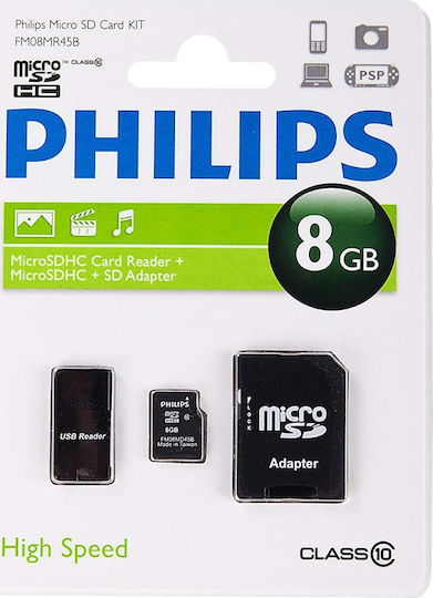 Philips microSDHC 8GB Class 10 High Speed with Adapter vista 4
