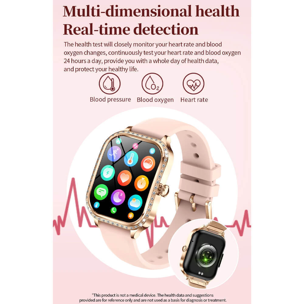 Microwear MK88 Smartwatch with Heart Rate Monitor (Silver Steel) view 4