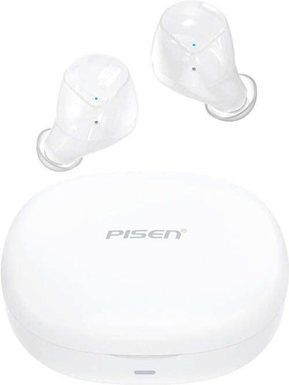Pisen In-ear Bluetooth Handsfree Earphones with Sweat Resistance and Charging Case White vue 3