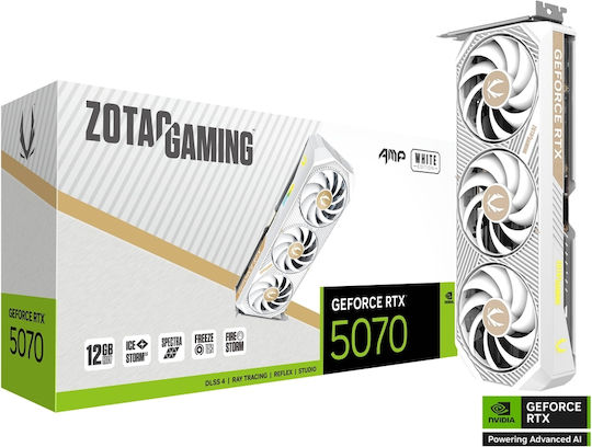 Zotac GeForce RTX 5070 12GB GDDR7 AMP White Edition Graphics Card view 1