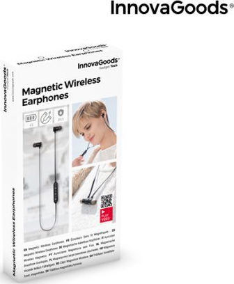 InnovaGoods Magnetic In-ear Bluetooth Handsfree Earphones with Sweat Resistance Black view 2