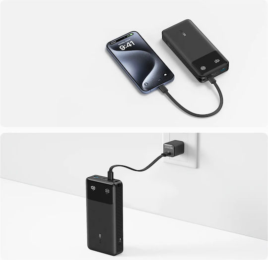 Anker Powercore 20000mAh 30W with USB-A Port and 2 USB-C Ports Power Delivery Black view 4