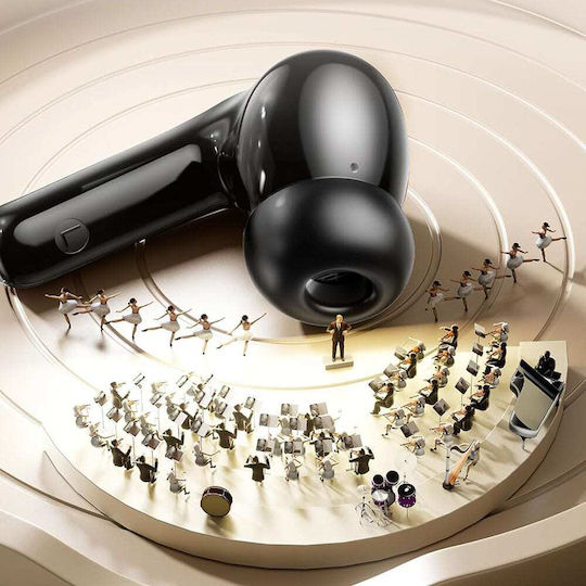 Techsuit WaveBeat 100 In-ear Bluetooth Handsfree Earphones with Charging Case Black view 6