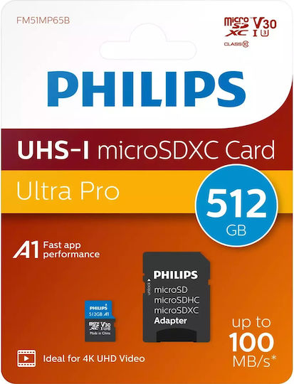 Philips Ultra Pro microSDXC 512GB U3 UHS-I With Adapter view 2