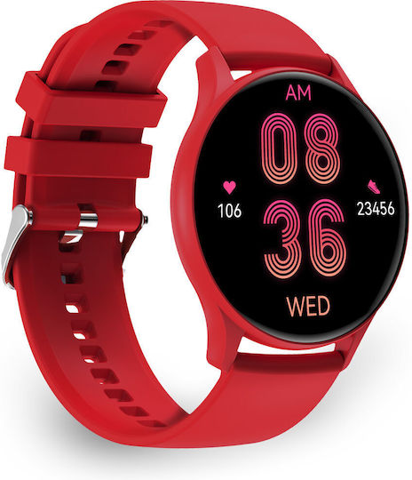 Ksix Core Aluminium Smartwatch with Heart Rate Monitor (Red) view 4