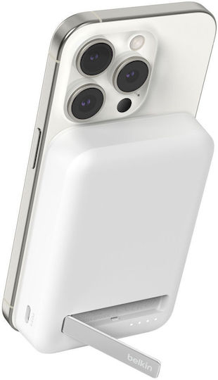 Belkin BoostCharge Pro MagSafe Power Bank 10000mAh 15W White vue 3