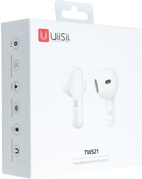 UiiSii TWS21 SongBirds Airbuds Bluetooth Handsfree Earphones with Sweat Resistance and Charging Case White view 7