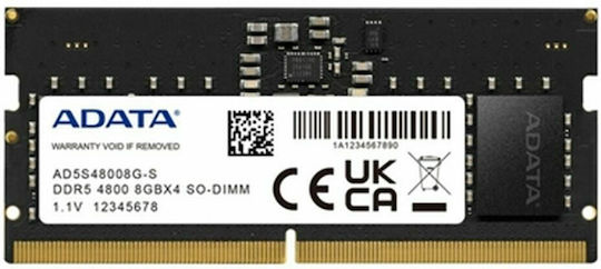 Adata DDR5 with Module 1x8GB and Speed 4800 for Laptop AD5S48008G-S view 1