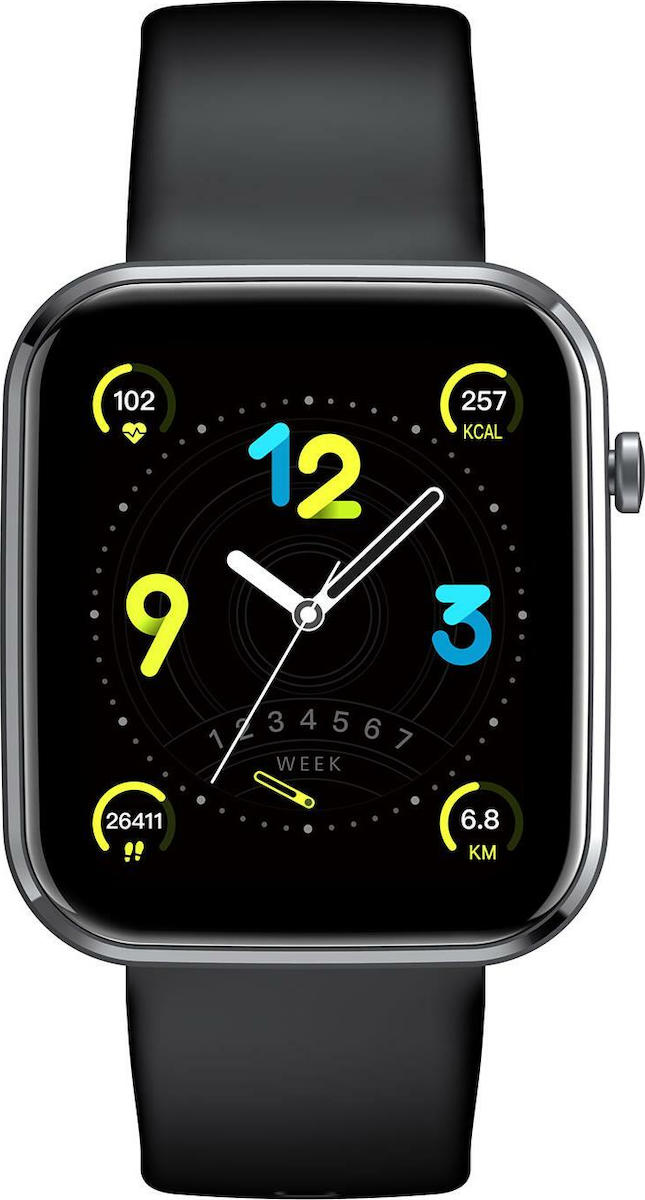 Celly Trainer Square Smartwatch (Black) view 2