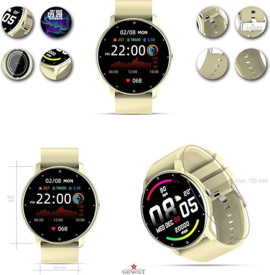 Giewont 120-6 Smartwatch with Heart Rate Monitor (Beige) view 2