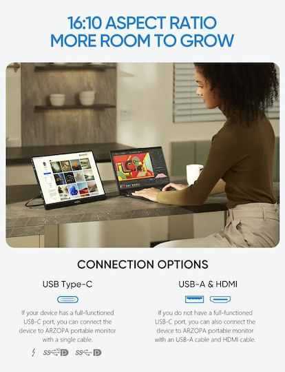 Arzopa Z1RC HDR Portable Monitor 16.1" QHD 2560x1600 vue 4