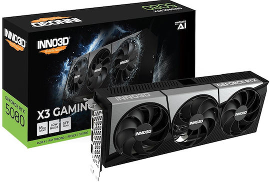 Inno 3D GeForce RTX 5080 16GB GDDR7 X3 Gaming OC Graphics Card view 1