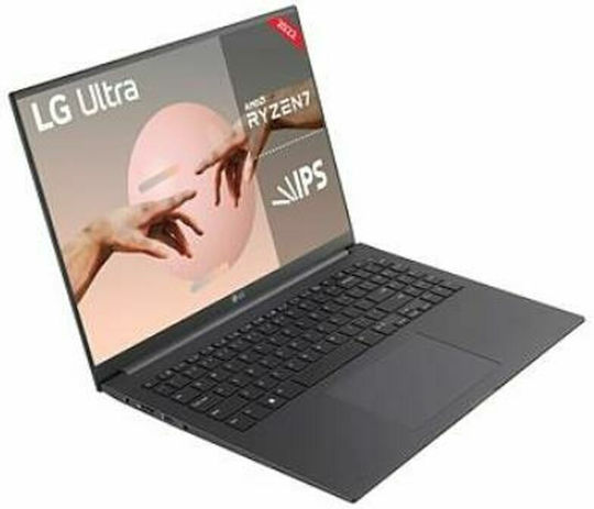 LG 16U70Q-G.AR56B 16" IPS QHD+ (Ryzen 5-5625U/8GB/512GB SSD/W11 Home) Charcoal Grey (ES Keyboard) view 2
