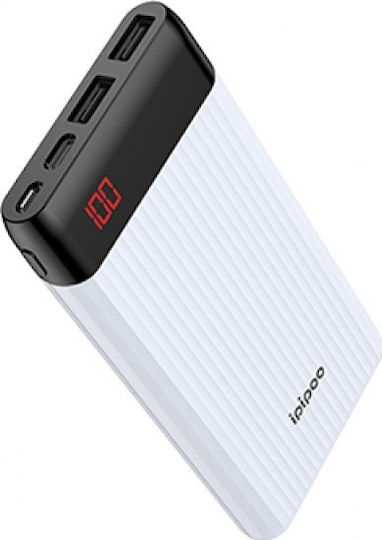 Ipipoo LP-15 Power Bank 10000mAh with 2 USB-A Ports White