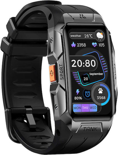 Kospet Tank X1 Smartwatch with Heart Rate Monitor (Black) view 3