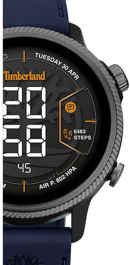 Timberland Digital Watch Battery with Blue Rubber Strap view 9