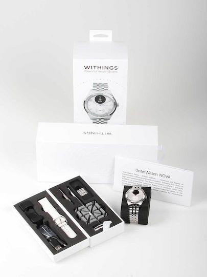 Withings Scanwatch Nova Brilliant Titanium 39mm with Heart Rate Monitor (Titanium-Grey) view 3