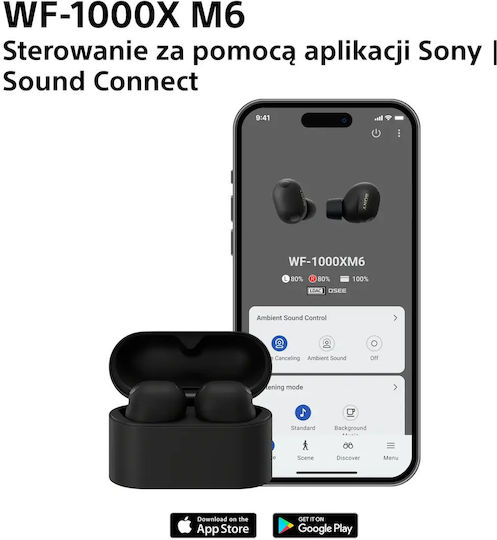 Sony WF-1000XM6 In-ear Bluetooth Handsfree Headphones with Sweat Resistance and Charging Case Black vue 8