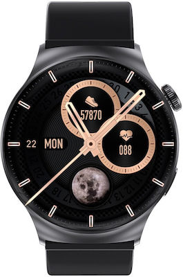 NO.1 DT4 Mate 45mm Smartwatch with Heart Rate Monitor (Black) view 1