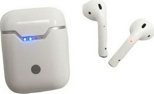 Q9L Earbud Bluetooth Handsfree Earphones with Charging Case White view 1