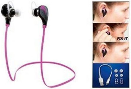 In-ear Bluetooth Handsfree Earphones Pink view 2